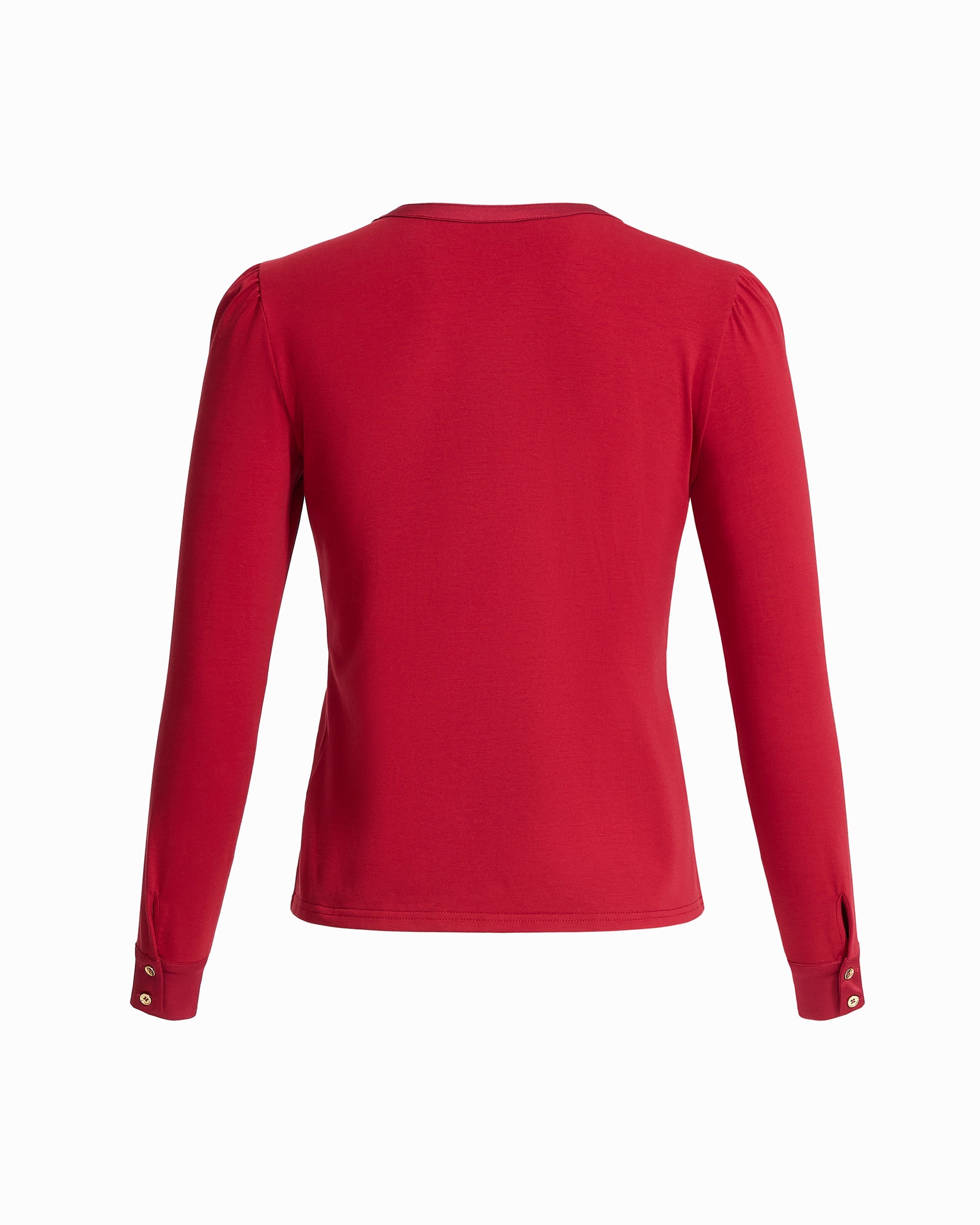 Button Down Cuff Detail Knit Top