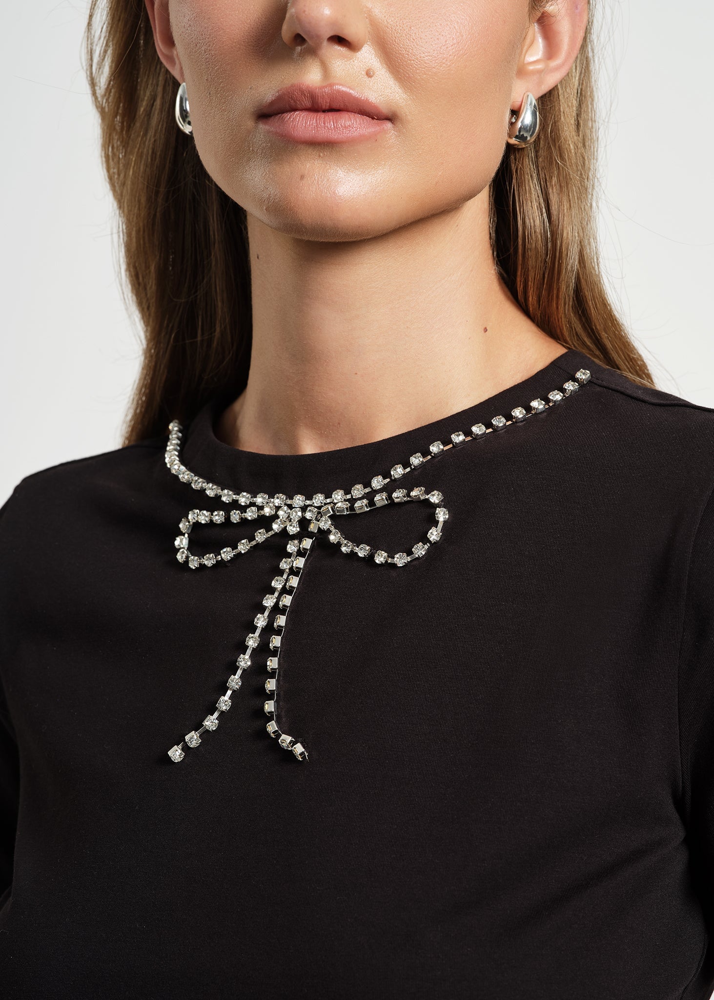 Crystal Bow Neck Tie