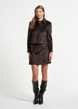 Faux Fur Cropped Jacket