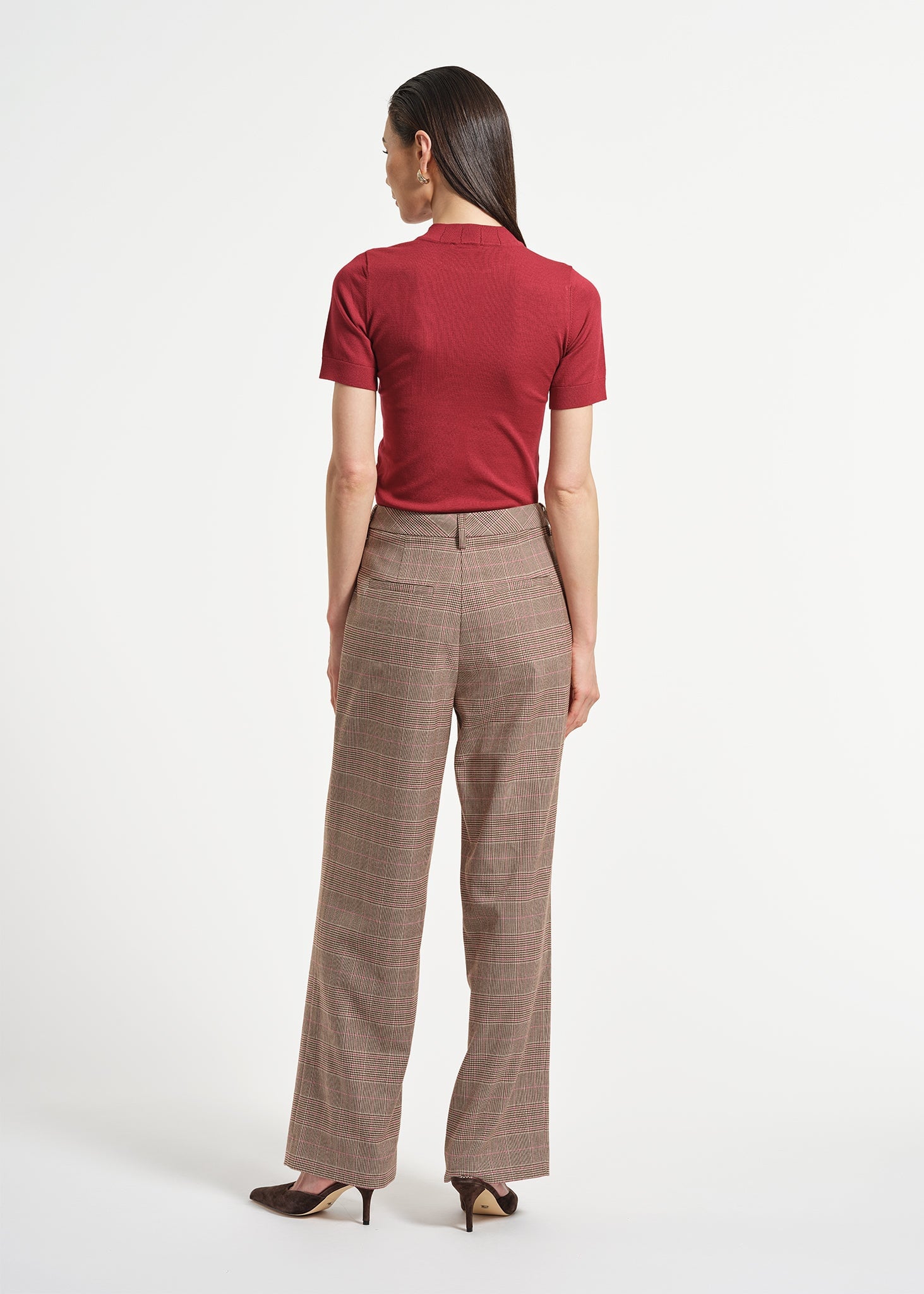 Pleated Plaid Pant