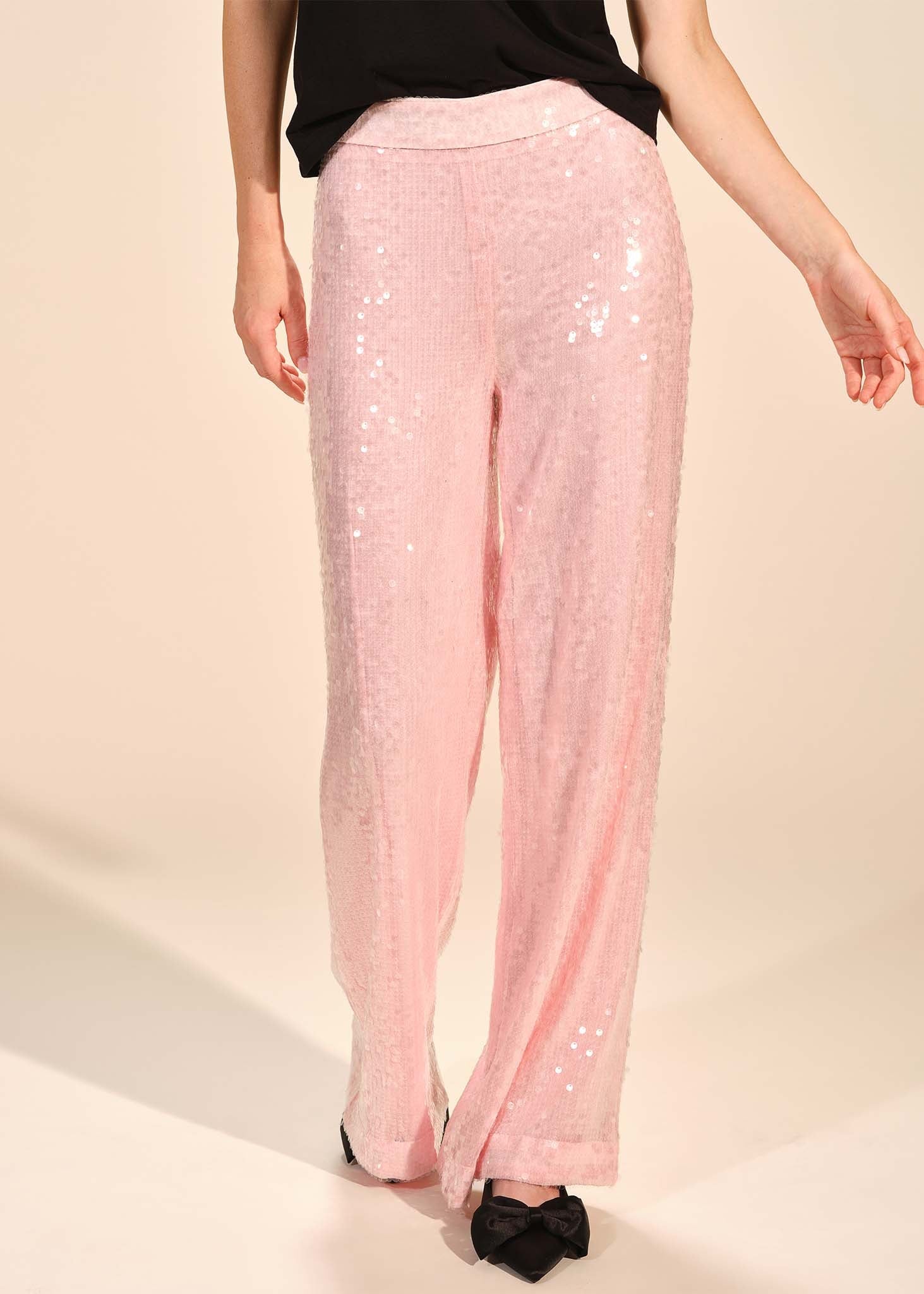 Sequin Wide Leg Pant