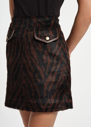 Faux Fur Mini Skirt