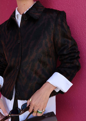 Faux Fur Cropped Jacket