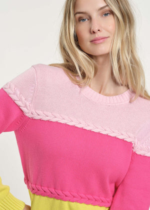 Braided Multi Color Sweater