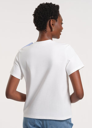 Women's Short Sleeve Bow Detail T-Shirt