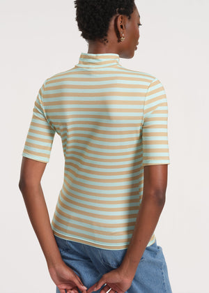 Mock Neck Three-Quarter Sleeve Sweater