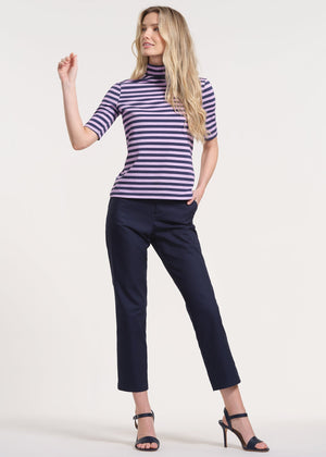 Mock Neck Three-Quarter Sleeve Sweater