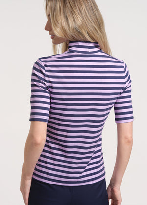 Mock Neck Three-Quarter Sleeve Sweater
