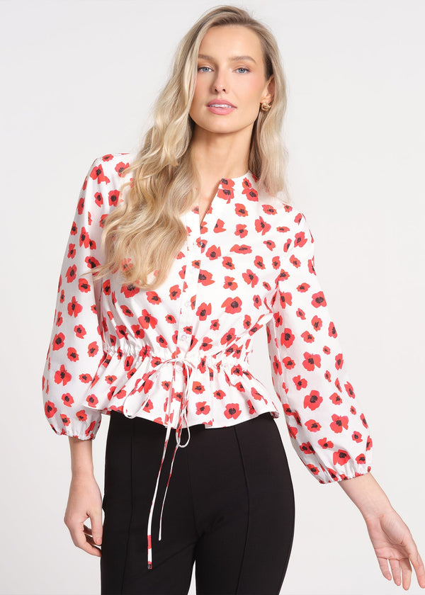 Drop Shoulder Balloon Sleeve Blouse | Isaac Mizrahi