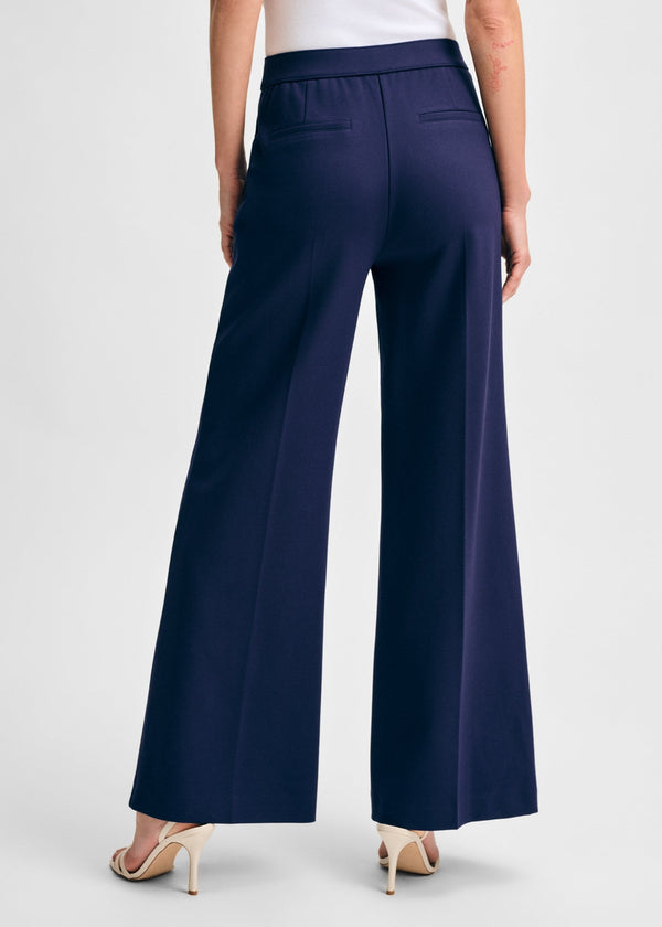 Isaac MIZRAHI Women's Ponte Wide Leg Pant - Navy Isaac MIZRAHI Women's Ponte Wide Leg Pant - Navy