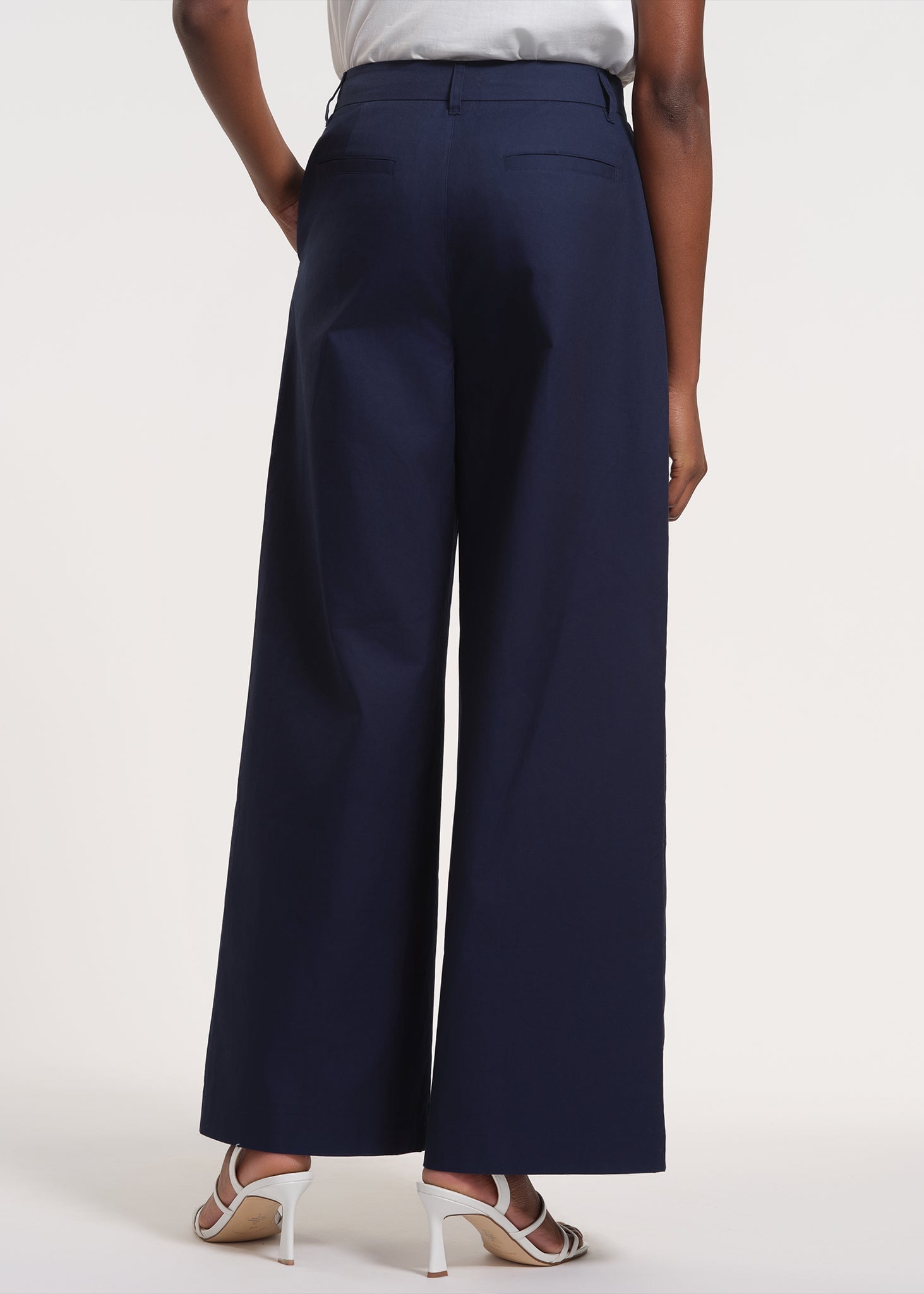 Wide Leg Pleated Trousers
