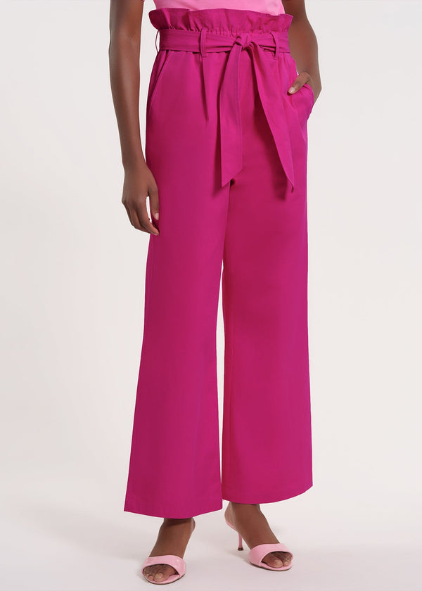High-Waisted Paper Bag Pants | Anne Klein - Isaac Mizrahi