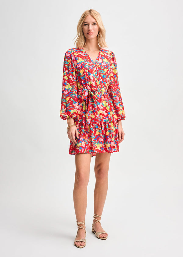 Puff Sleeve Swingy Belted Dress | Isaac Mizrahi