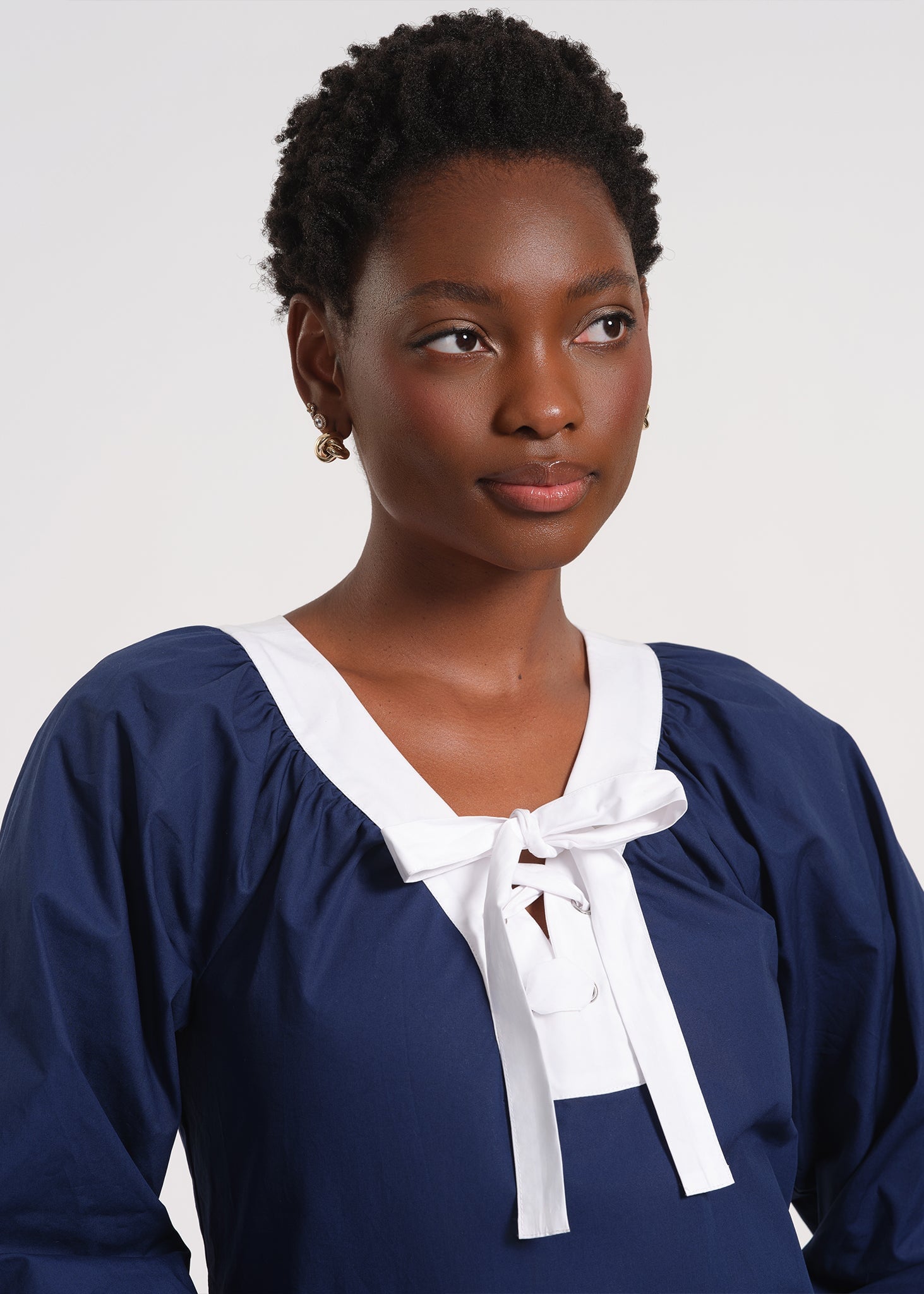 Raglan Dress with Balloon Sleeves