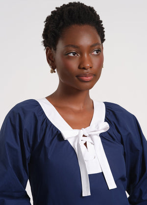 Raglan Dress with Balloon Sleeves