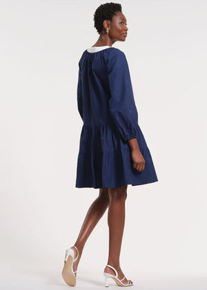 Raglan Dress with Balloon Sleeves