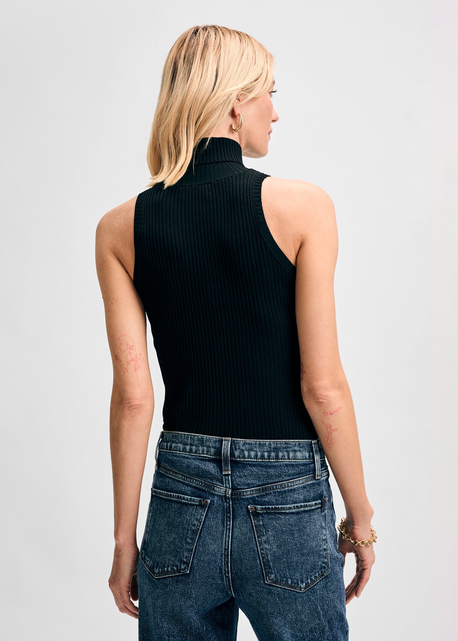 Rib Turtleneck Shell Tank