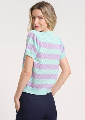 Puff Sleeve Striped Sweater Top