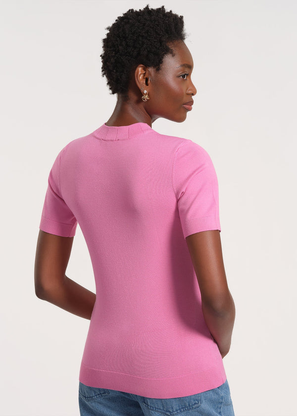 Short Sleeve Mock Neck Sweater | Anne Klein - Isaac Mizrahi