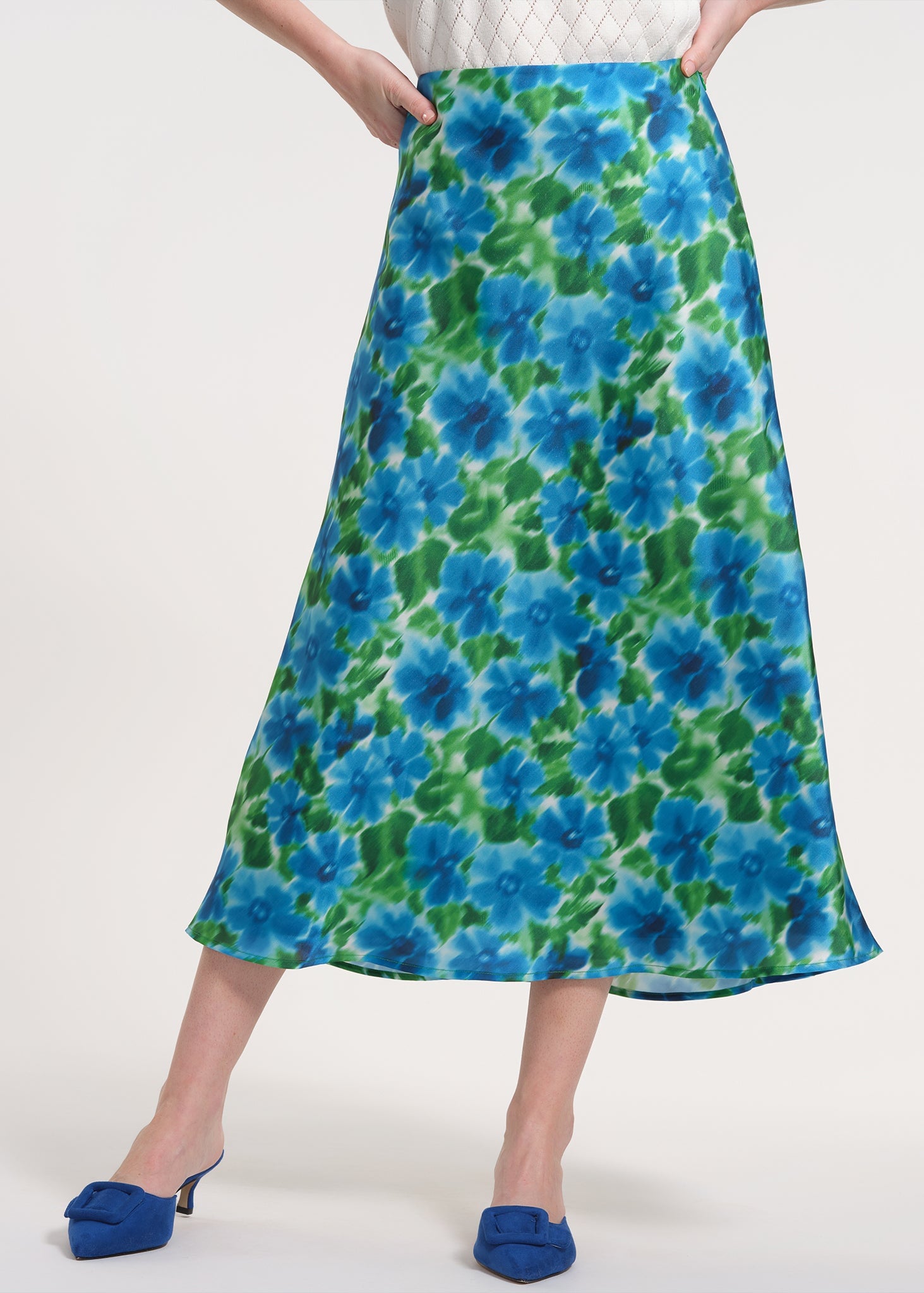 Midi Skirt with Bias Cut
