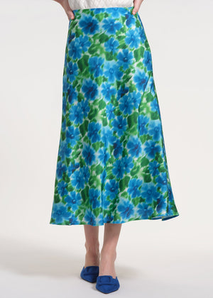 Midi Skirt with Bias Cut