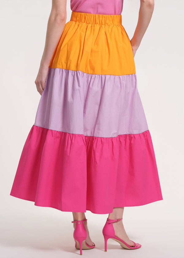 Flowy Tiered Midi Skirt | Anne Klein - Isaac Mizrahi