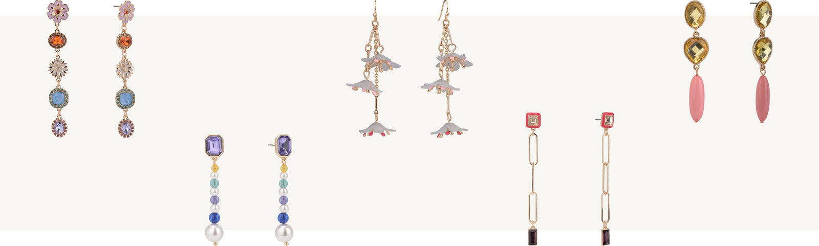 5 pairs of isaac mizrahi earrings 