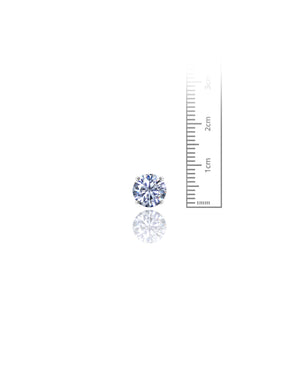 14K White Gold Round CZ Screwback Stud Earrings