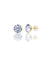 14K Yellow Gold Round CZ Pushback Stud Earrings