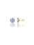 14K Yellow Gold Round CZ Pushback Stud Earrings