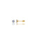 14K Yellow Gold Round CZ Screwback Stud Earrings