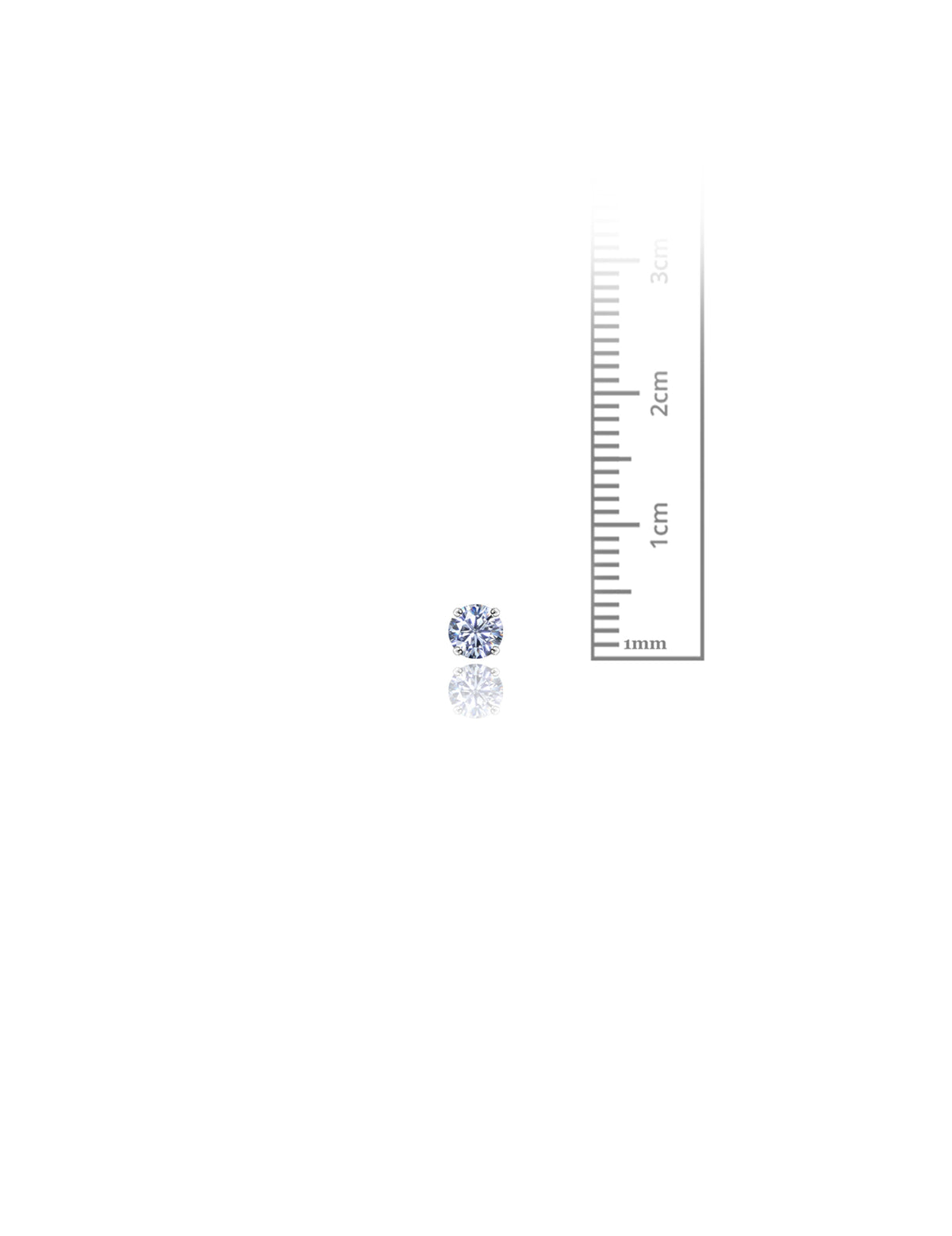 14K White Gold Round CZ Screwback Stud Earrings