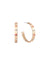 Gold Tone Post Hoop Earrings