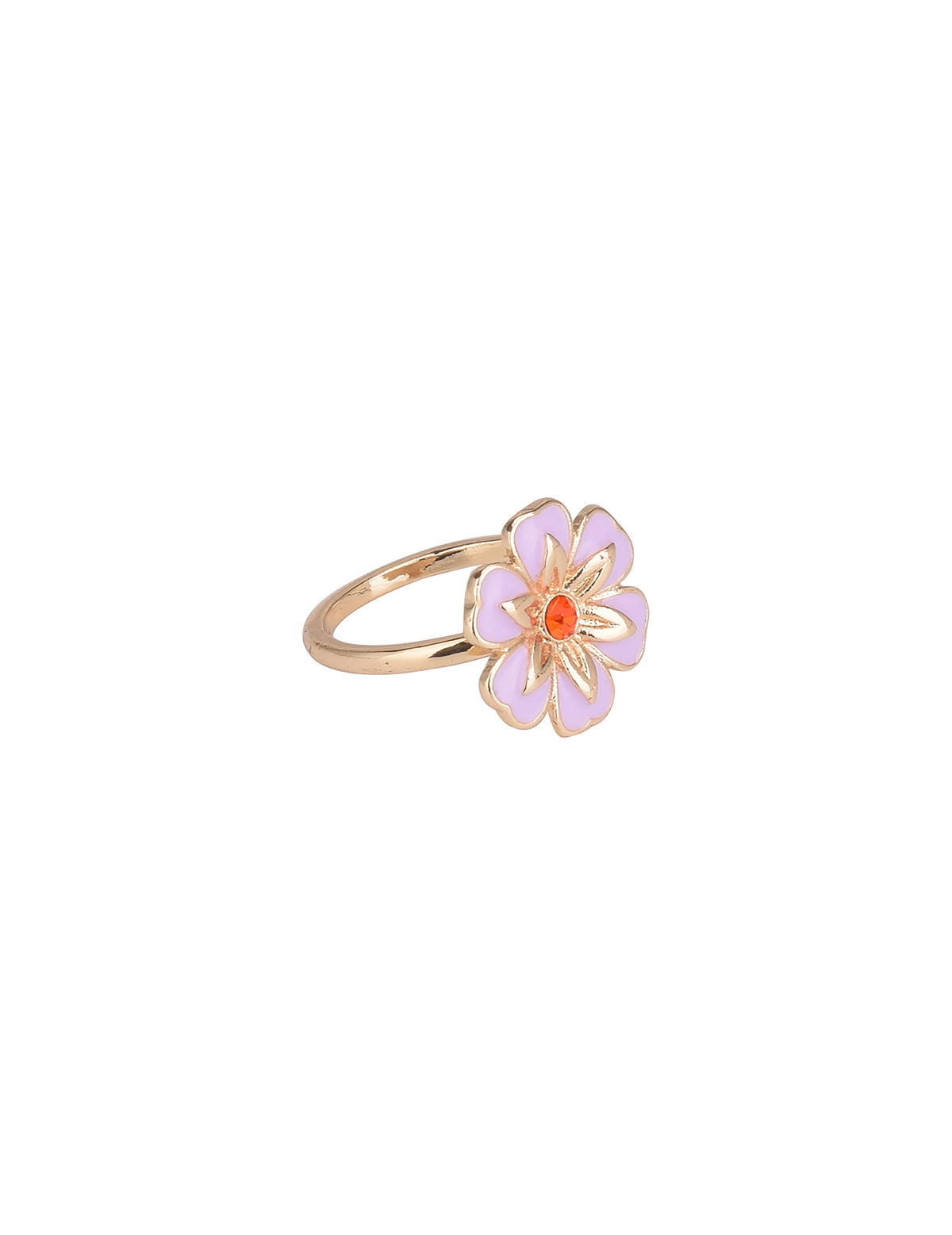 Pink Enamel Flower Ring