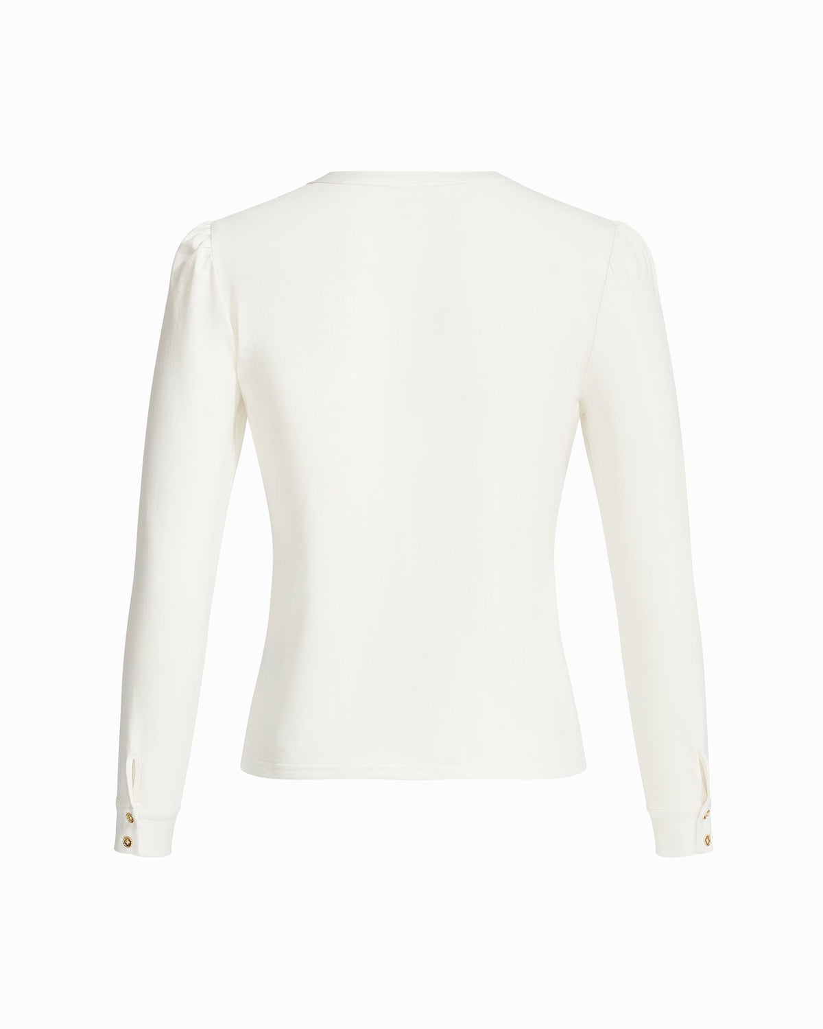Button Down Cuff Detail Knit Top