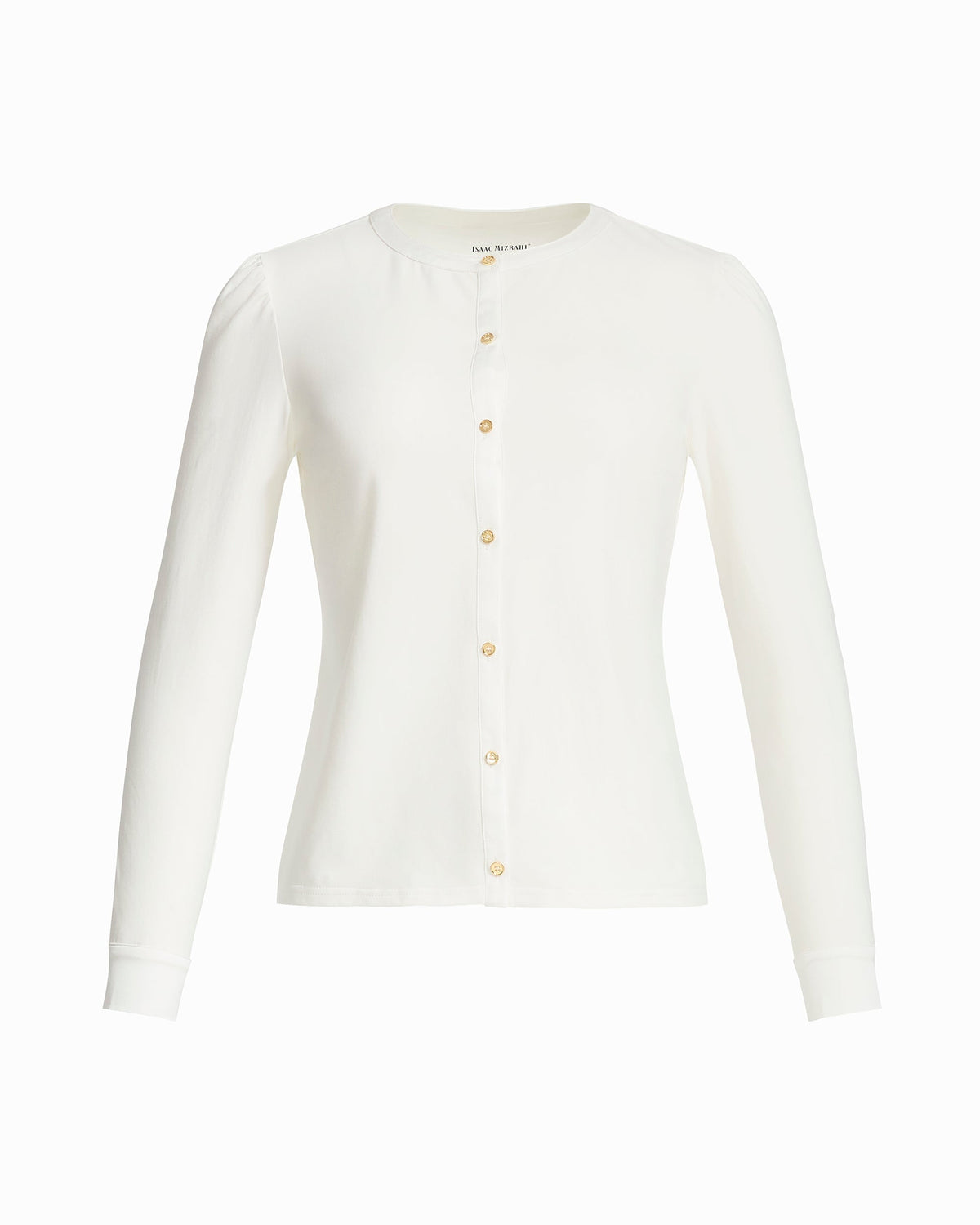 Button Down Cuff Detail Knit Top