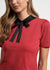 Satin Bow Neck Peter Pan Te