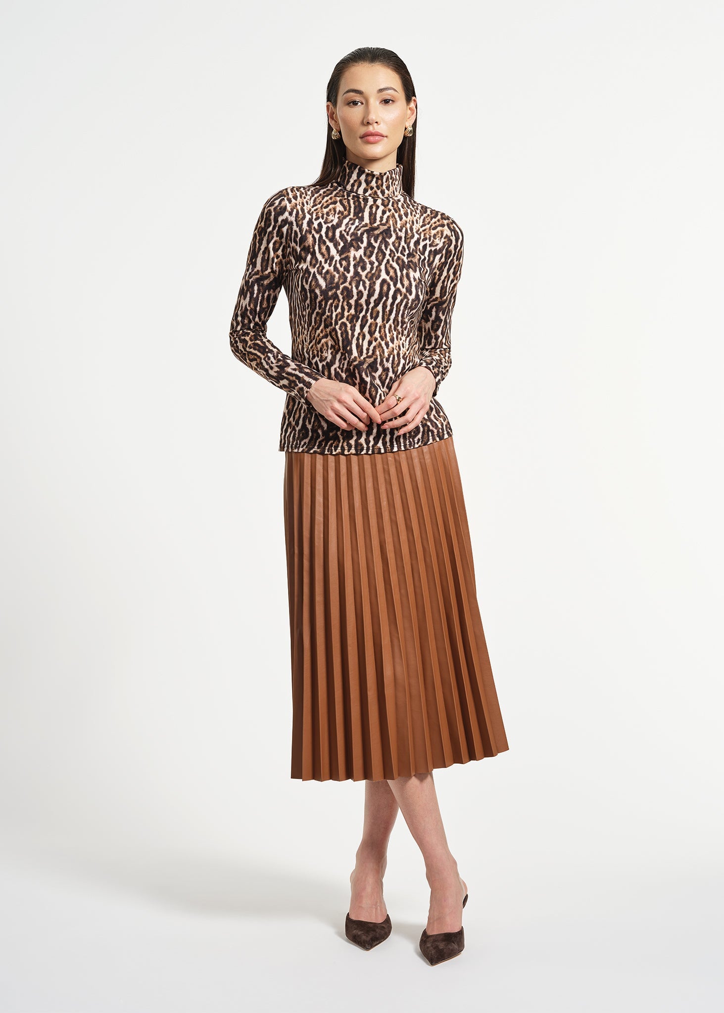 Long Sleeve Layering Mock Neck Top