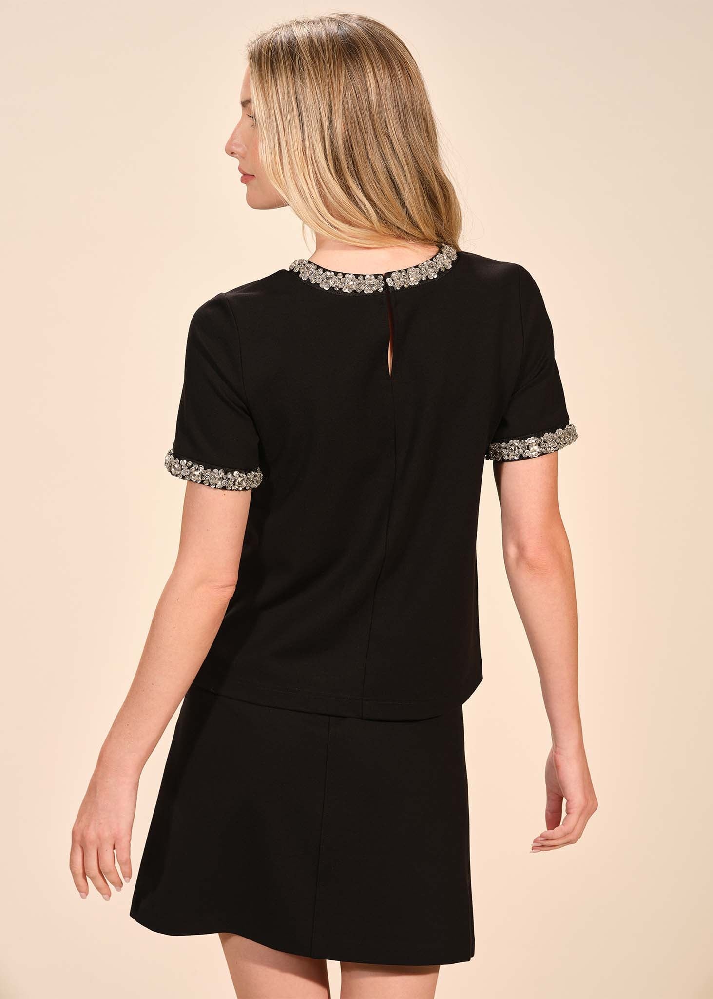 Embellished Ponte Tee