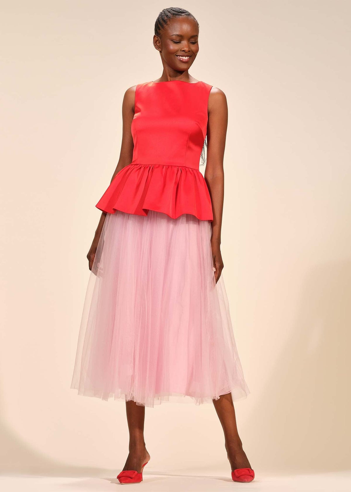 Satin Peplum Top