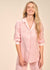 Sequin Button Down Notch Collar Blouse