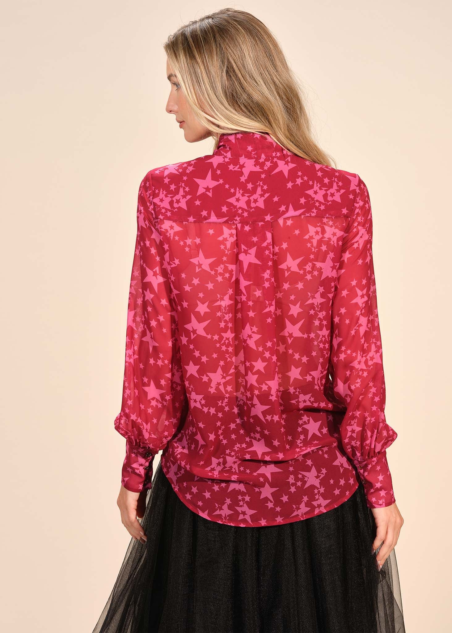 Long Sleeve Bow Blouse