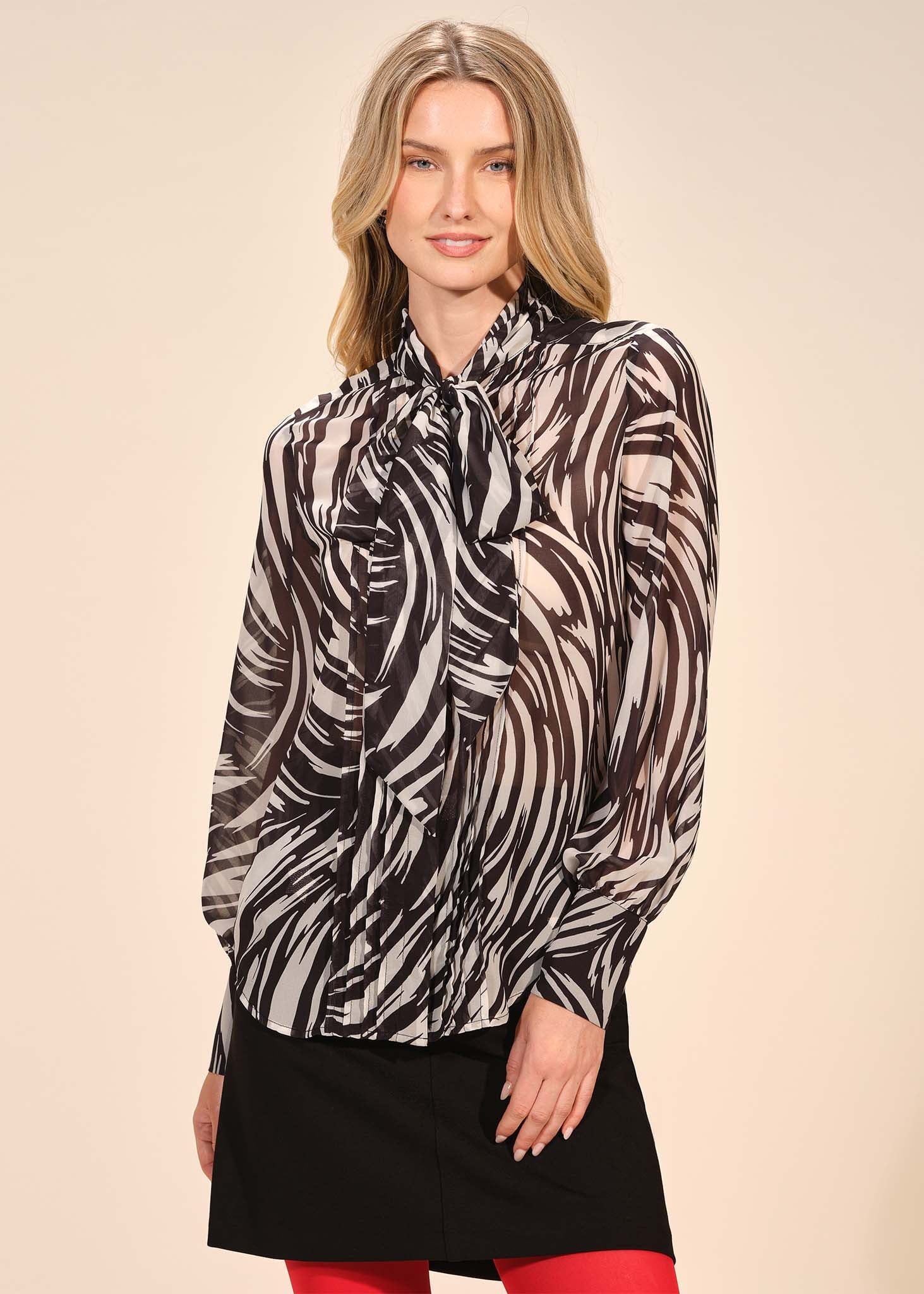 Long Sleeve Bow Blouse