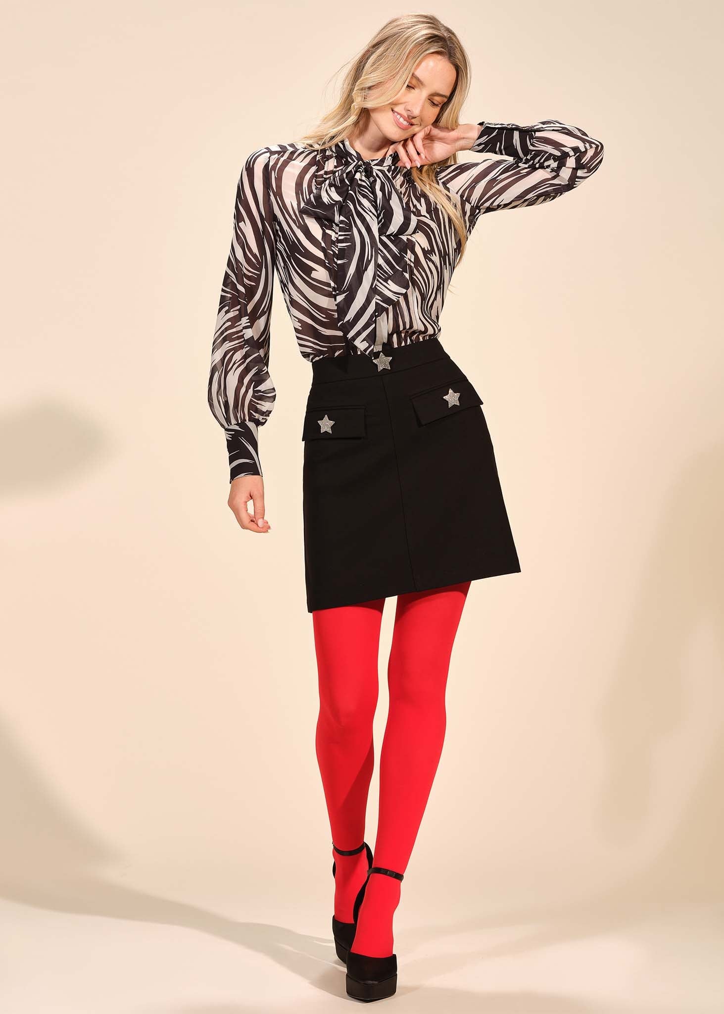 Long Sleeve Bow Blouse