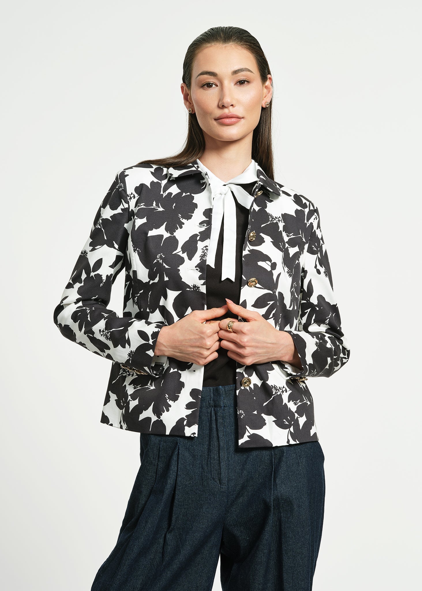 Single Breasted Sateen Jacket