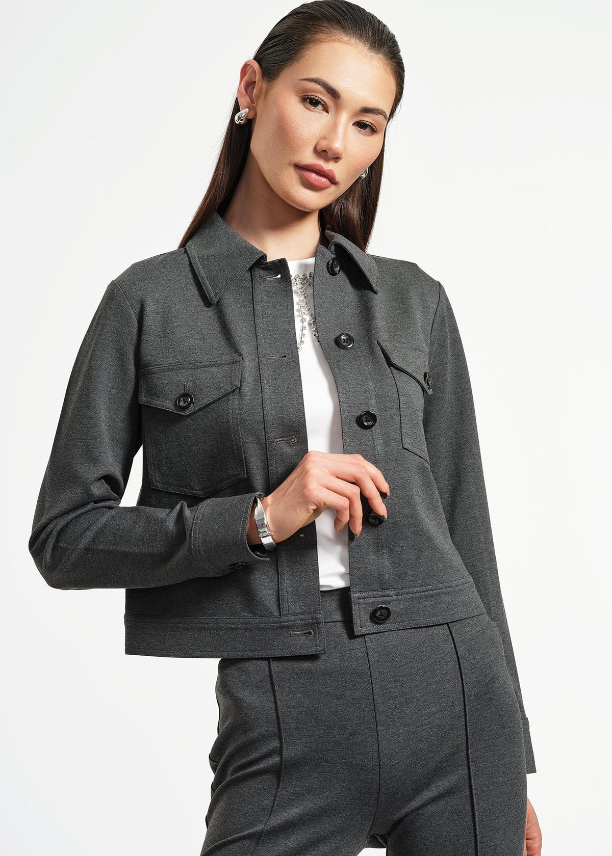 SB Ponte Crop Jacket