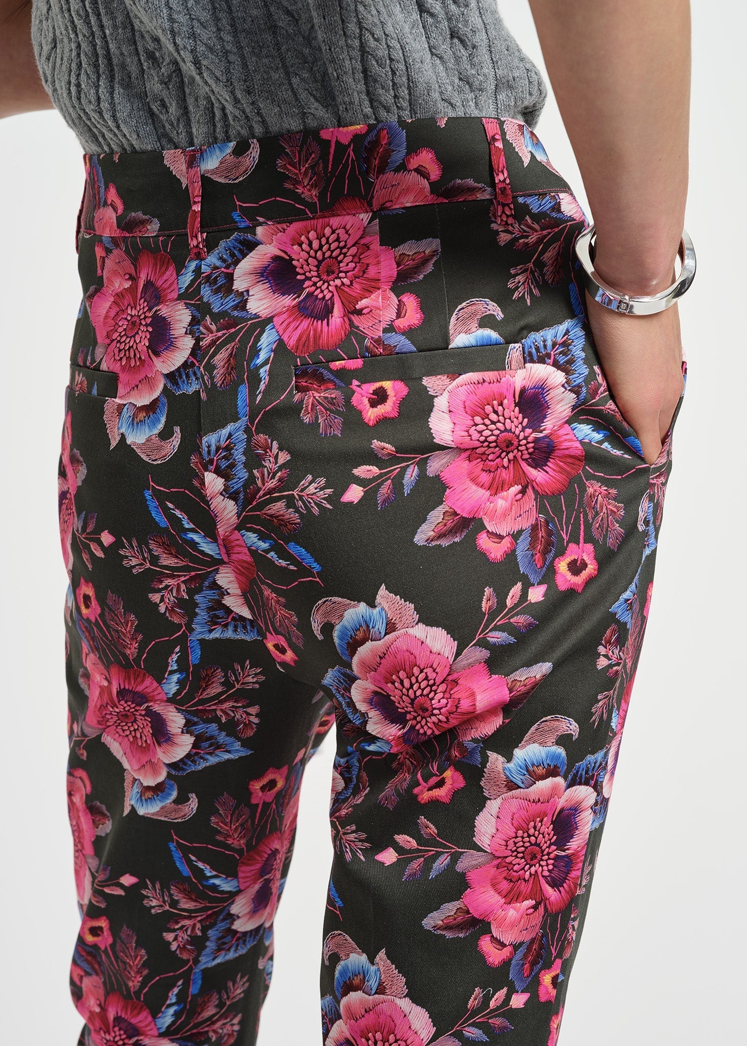 Slim Sateen Ankle Pant