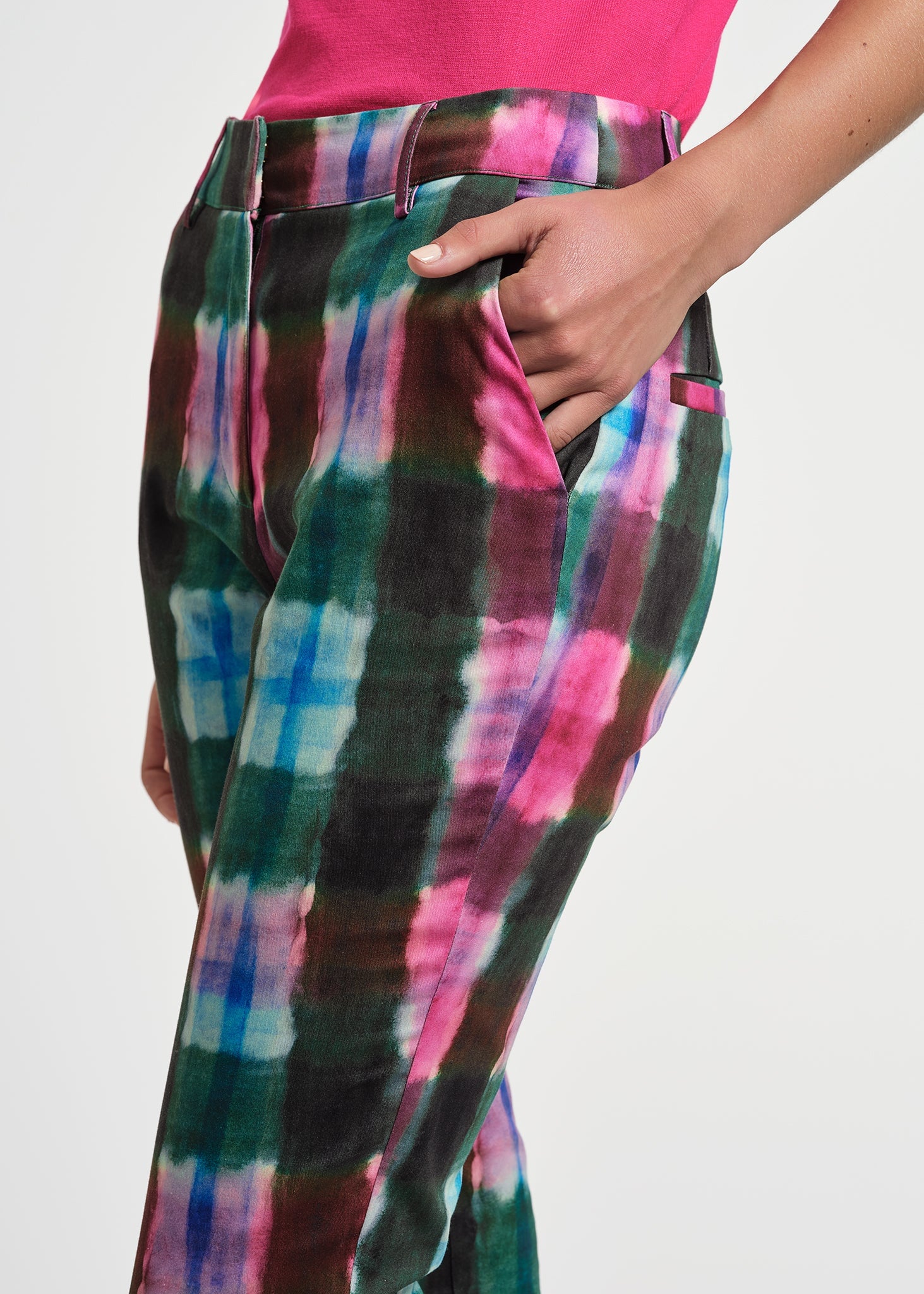 Slim Sateen Ankle Pant