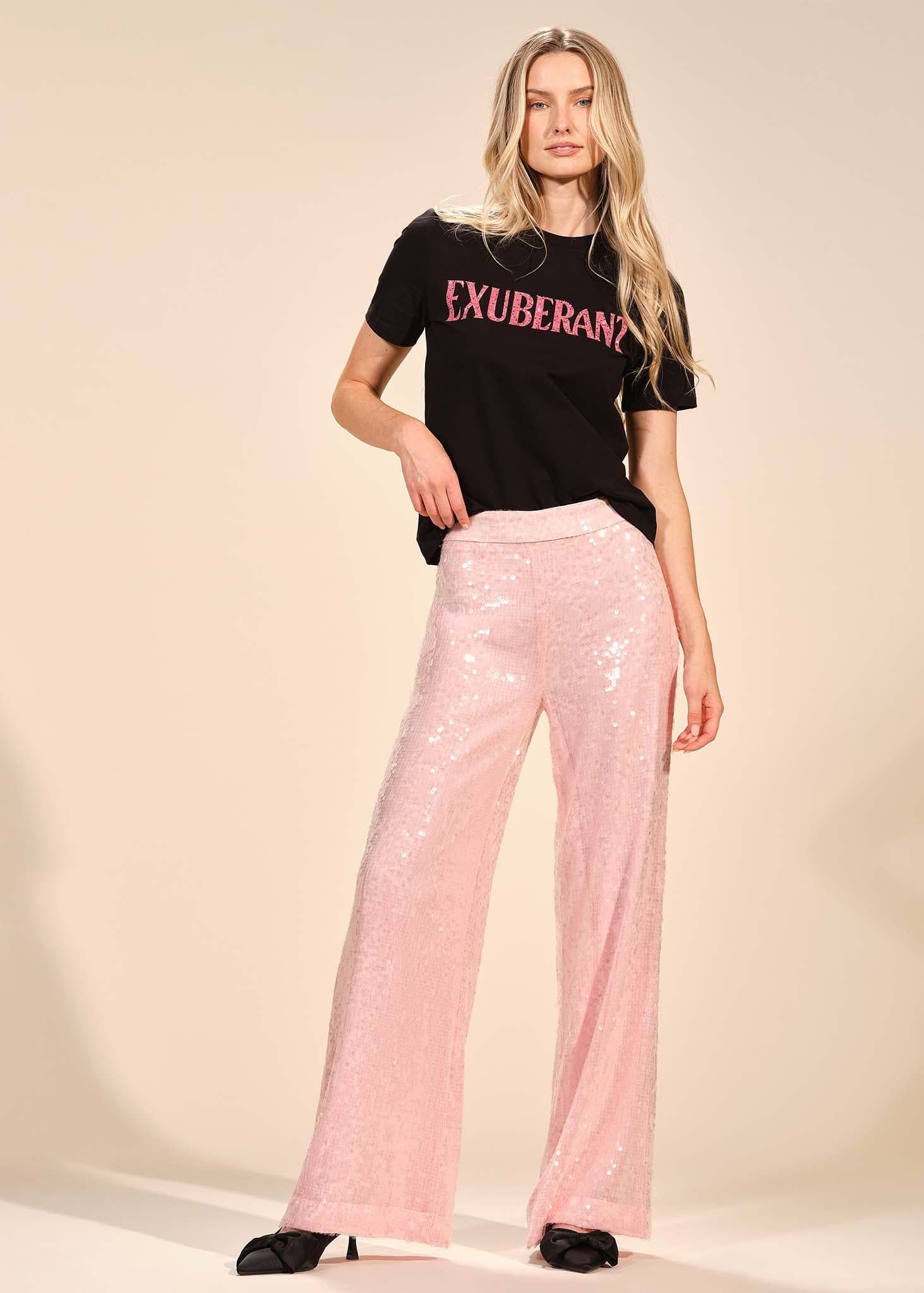 Sequin Wide Leg Pant