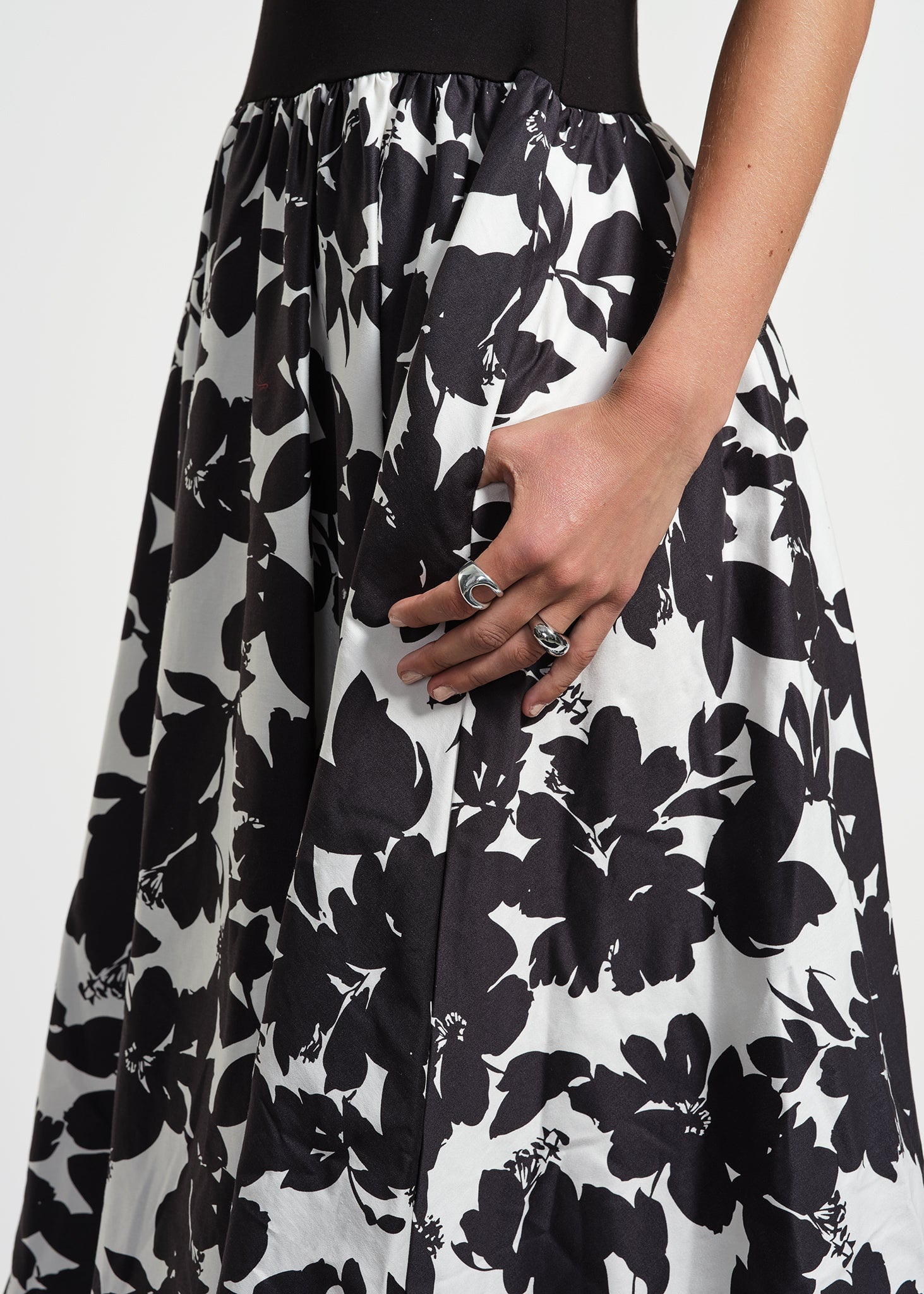 Sleeveless Ponte Combo Midi Dress